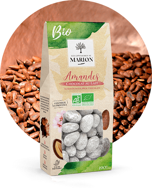 Amandes au chocolat au lait BIO