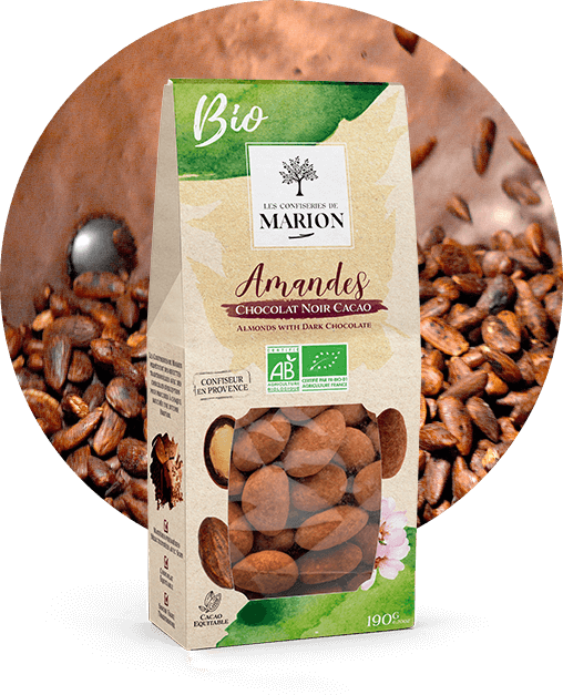 Amandes au chocolat noir cacao BIO
